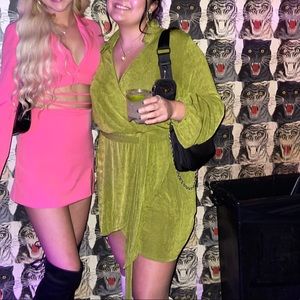 Green Princess Polly Wrap Dress, Size 12